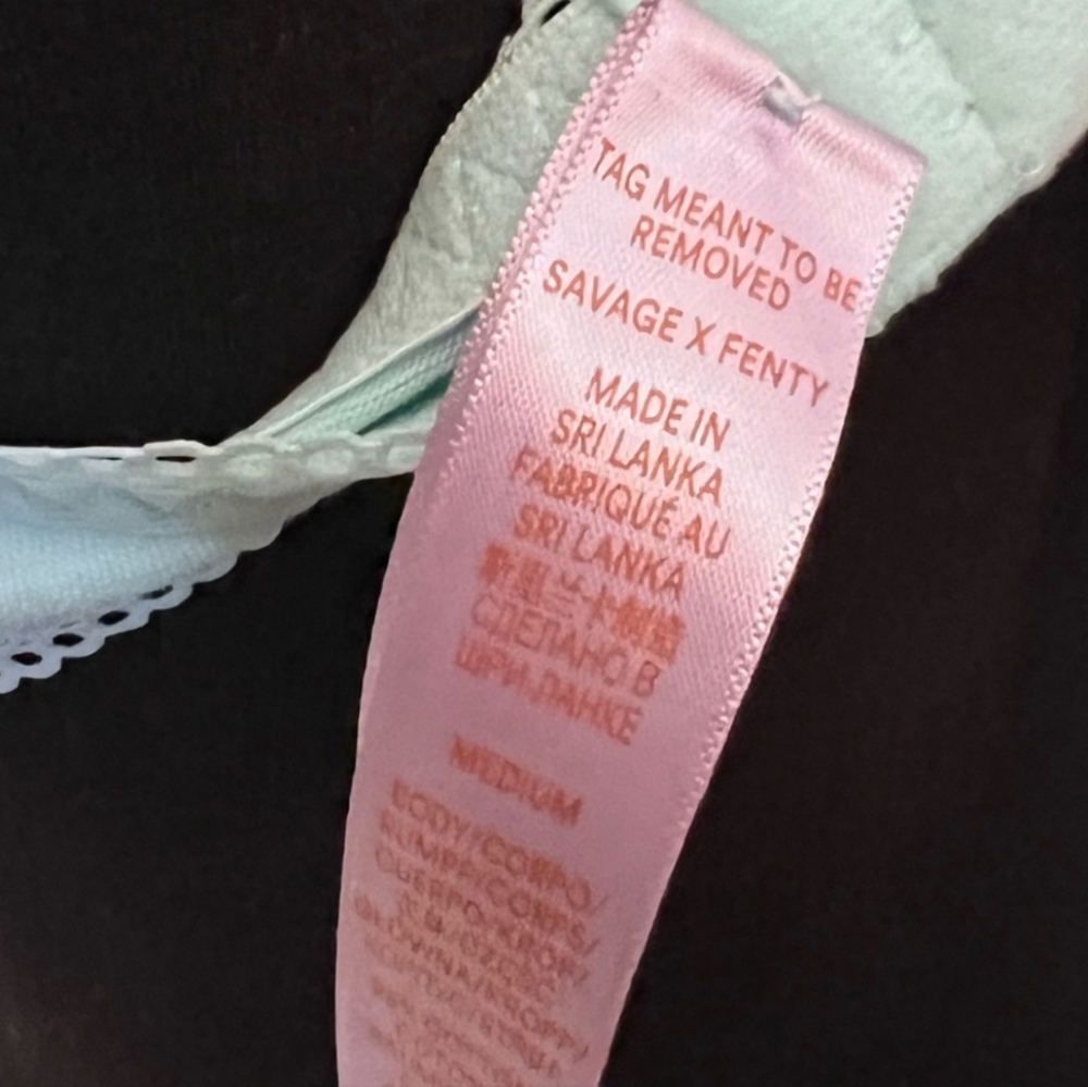 NWTS Savage X Fenty Light Blue Lace Bralette Size Medium - Picture 5 of 5